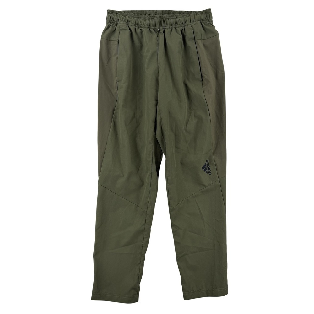 Adidas Track Pants Mens Medium Green AEROREADY Woven Tapered Joggers Athletic